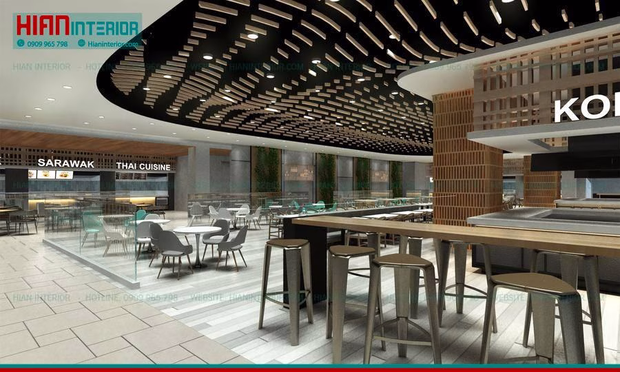 Khu Ẩm Thực Foodcourt Hiện Đại