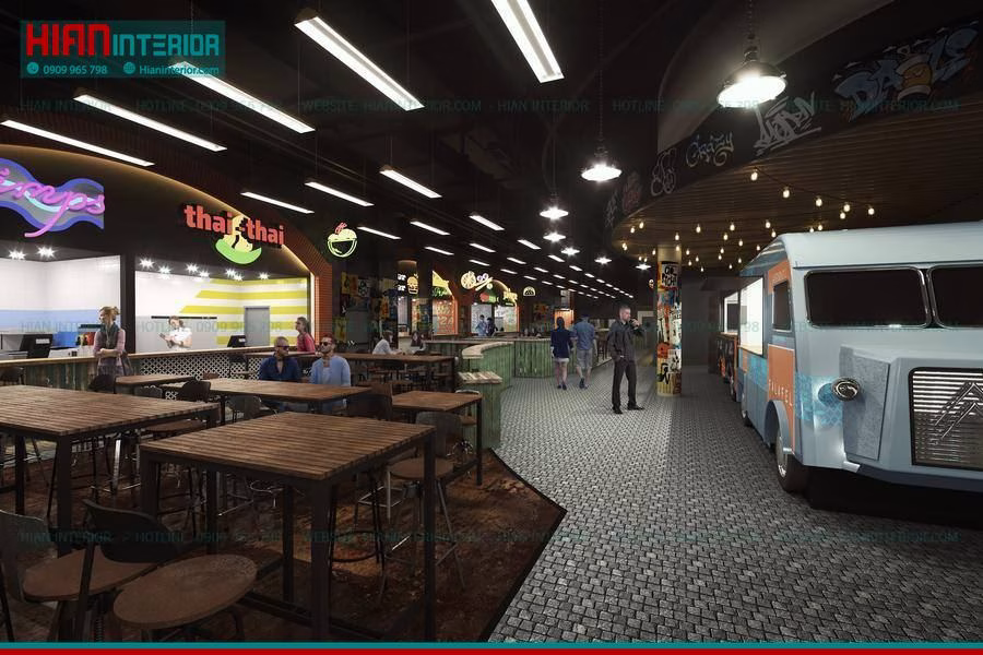 Khu Ẩm Thực Foodcourt Sang Trọng