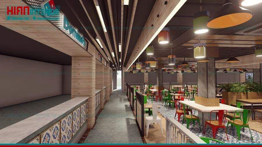 Khu Ẩm Thực Foodcourt Cho Siêu Thị