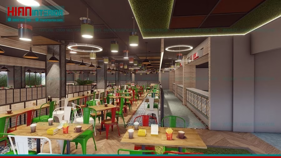 Khu Ẩm Thực Foodcourt Cho Siêu Thị