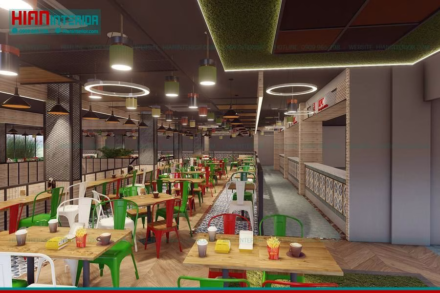 Khu Ẩm Thực Foodcourt Cho Siêu Thị