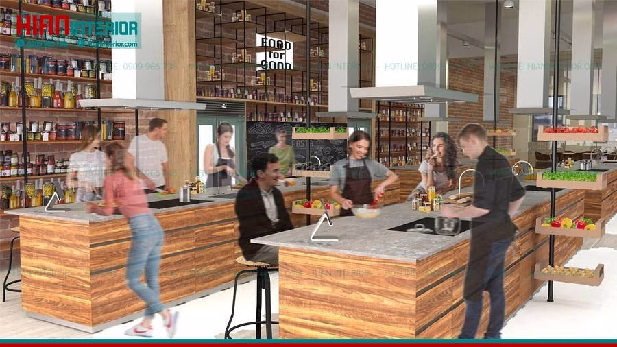 Khu Ẩm Thực Foodcourt Cho Khu Vui Chơi