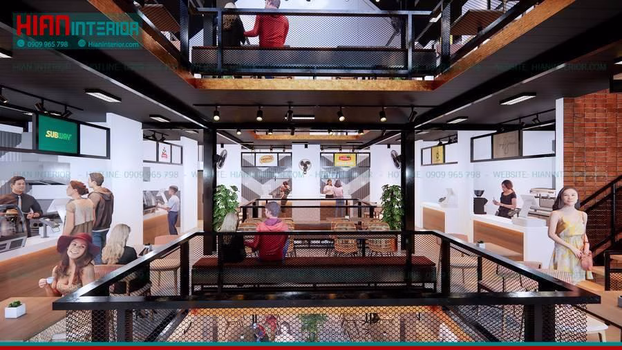 Thi Công Foodcourt Hiện Đại