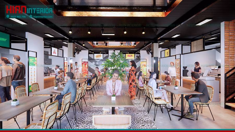 Thi Công Foodcourt Hiện Đại
