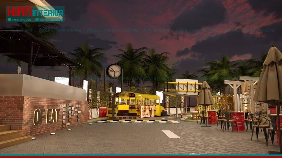 Foodcourt Hiện Đại Đẹp