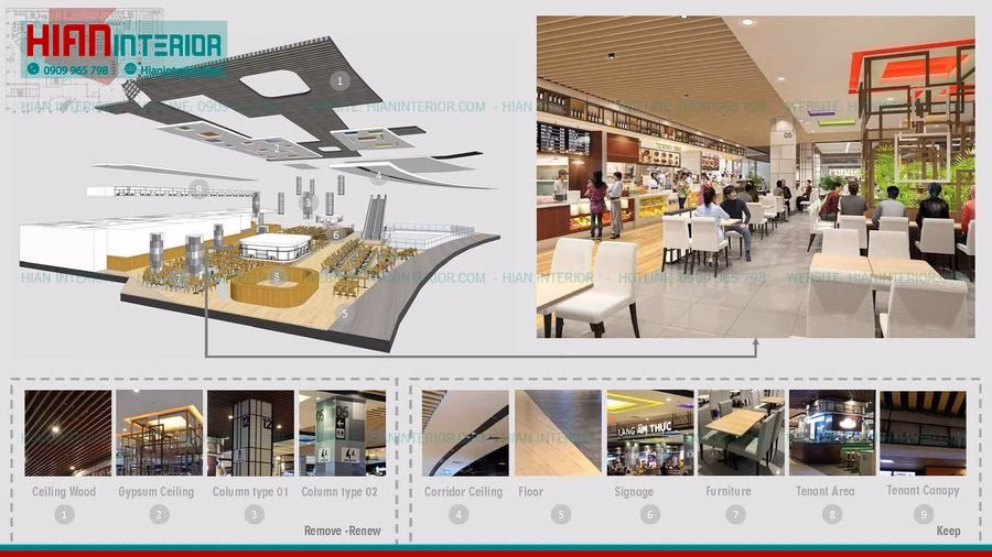 Foodcourt Sang Trọng Ấn Tượng