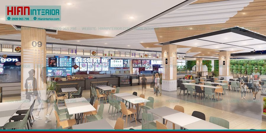 Foodcourt Sang Trọng Ấn Tượng
