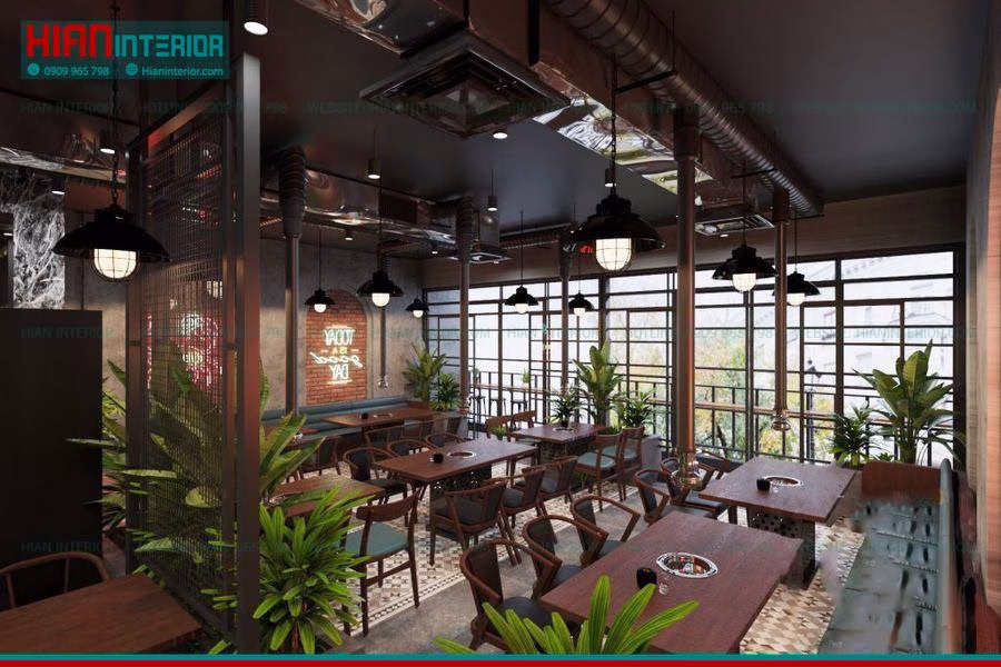 Thiết Kế Nhà Hàng Lẩu Nướng Bbq