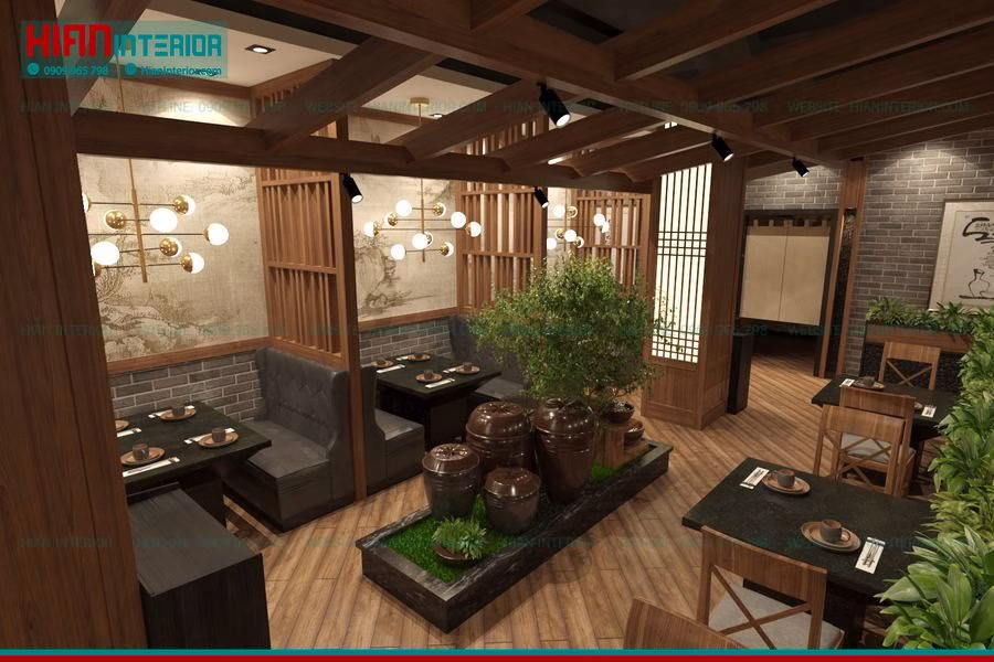 Thiết Kế Thi Công Nhà Hàng Lẩu Nướng Bbq
