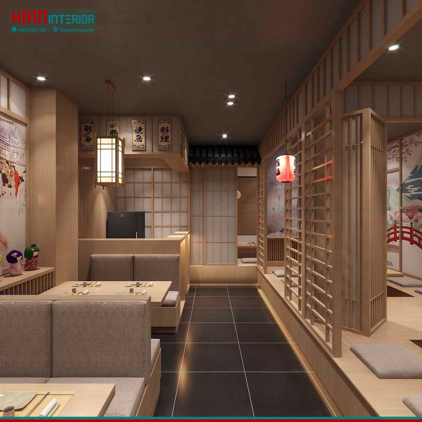 Thi Công Nhà Hàng Nhật Chuyên Nghiệp