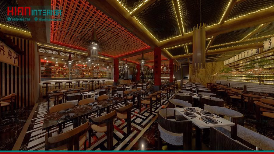 Thiết Kế Nhà Hàng Sushi