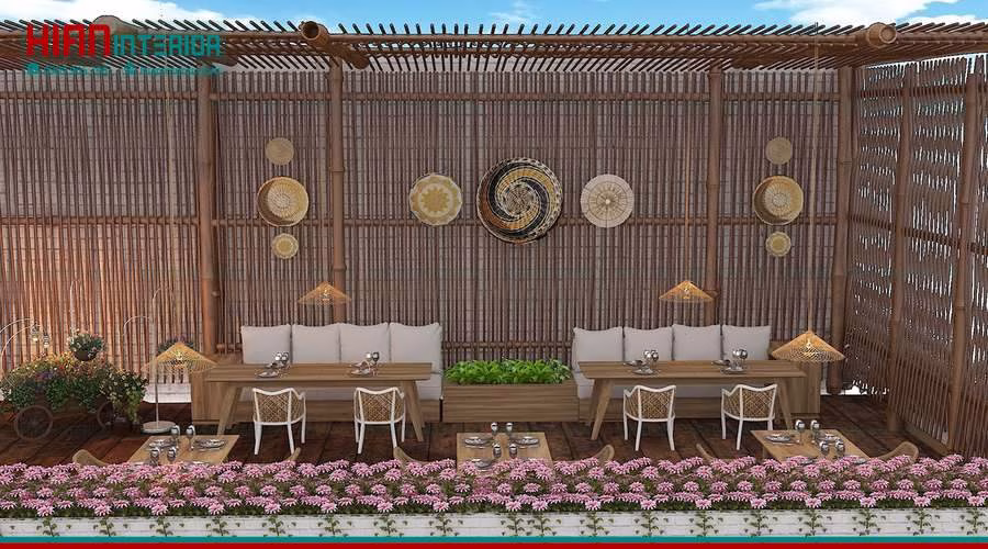 Giá Thiết Kế Nhà Hàng Sân Vườn