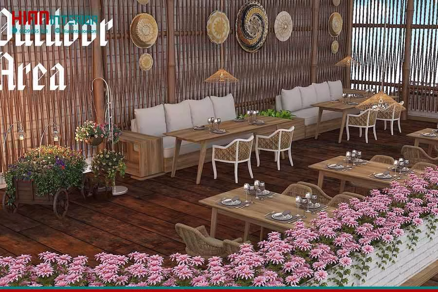 Giá Thiết Kế Nhà Hàng Sân Vườn
