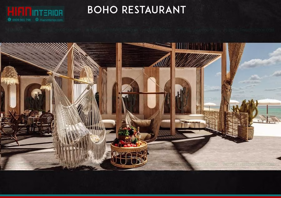 Nhà Hàng Sân Vườn Phong Cách Tropical