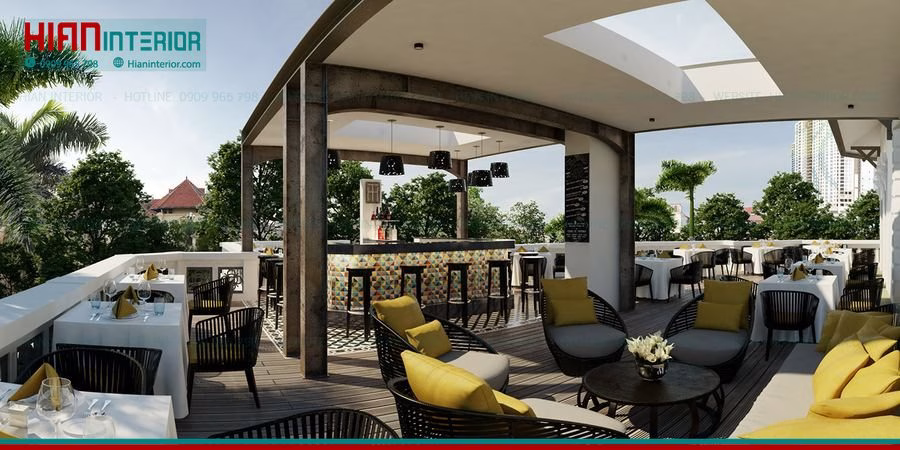 Mặt Tiền Nhà Hàng Sân Vườn