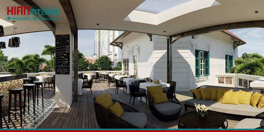 Mặt Tiền Nhà Hàng Sân Vườn