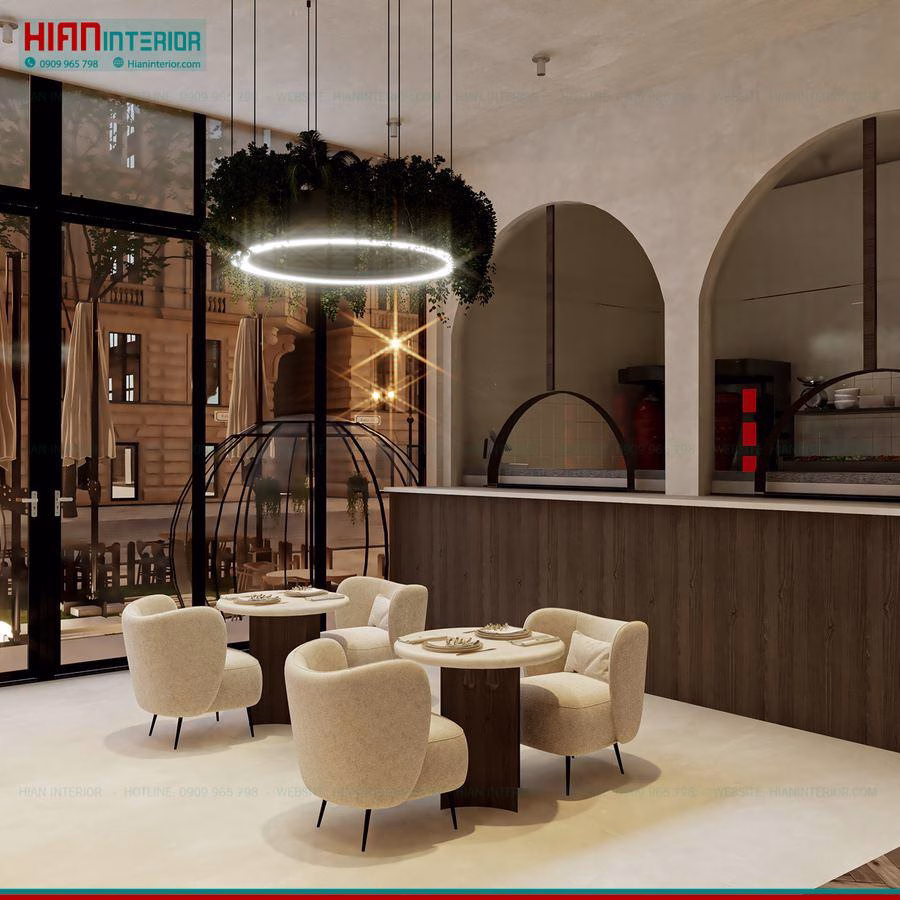 Thiết Kế Mặt Tiền Nhà Hàng Sân Vườn