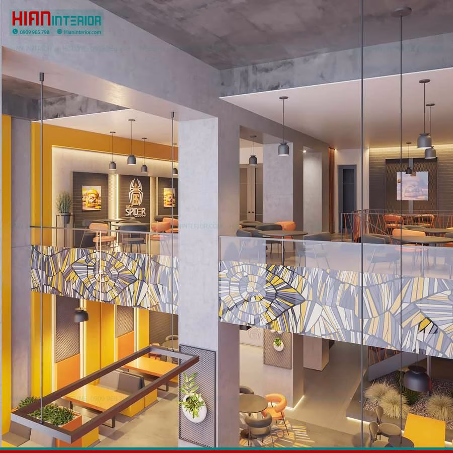 Thiết Kế Nhà Hàng Thức Ăn Nhanh Đẹp