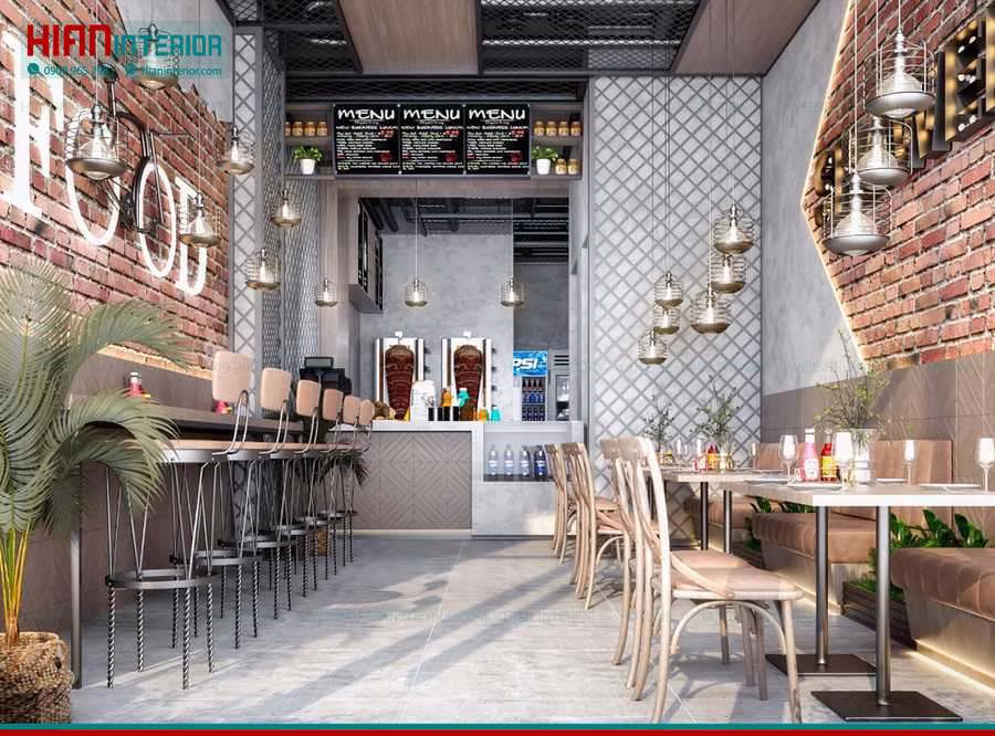 Thiết Kế Nhà Hàng Thức Ăn Nhanh Ấn Tượng