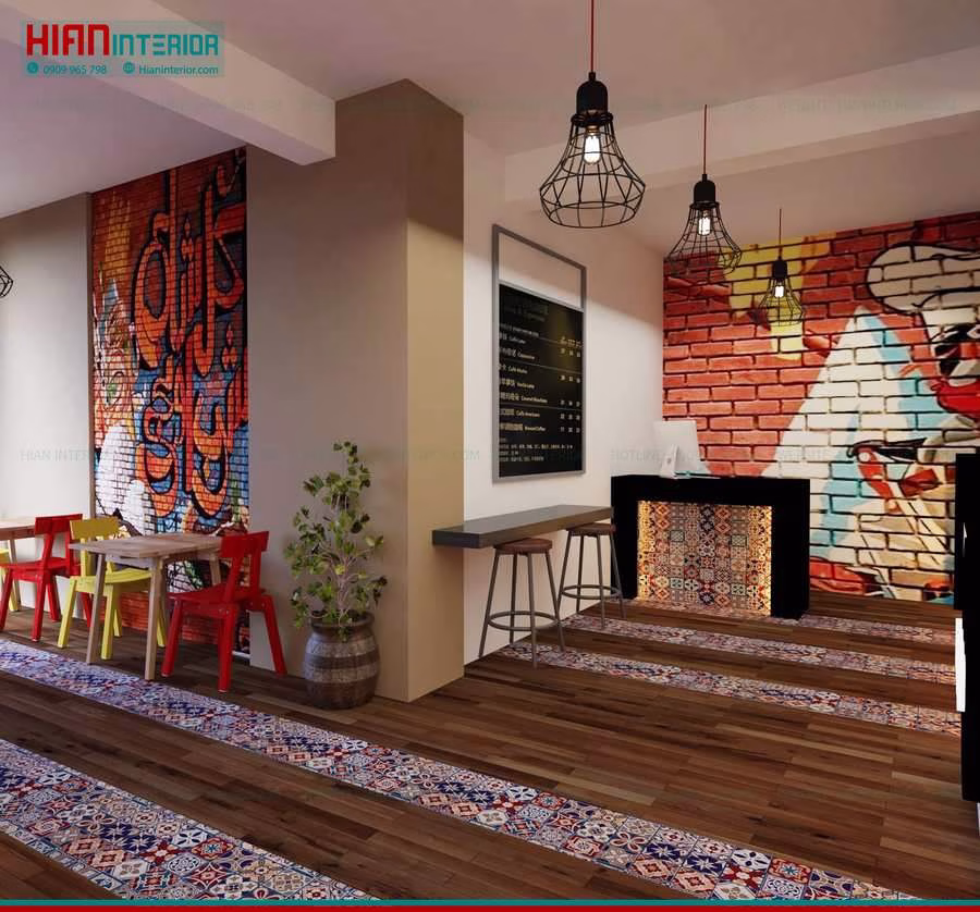 Thi Công Nhà Hàng Thức Ăn Nhanh Độc Đáo