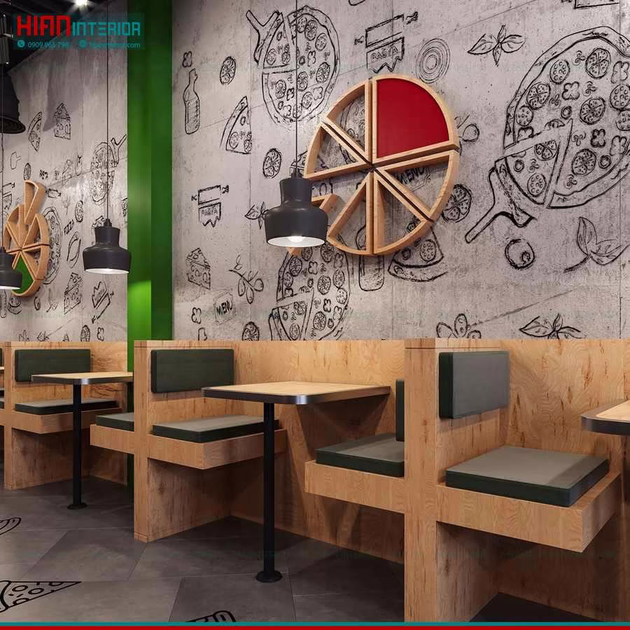 Thi Công Quán Thức Ăn Nhanh Hiện Đại