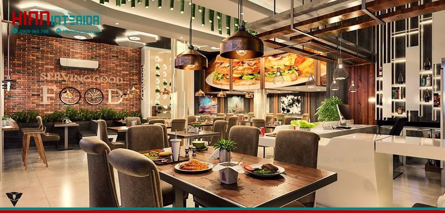 Mẫu Nội Thất Nhà Hàng Thức Ăn Nhanh
