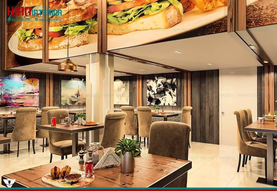 Mẫu Nội Thất Nhà Hàng Thức Ăn Nhanh