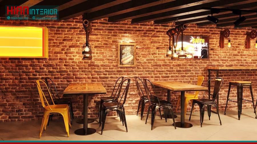 Thiết Kế Nội Thất Quán Thức Ăn Nhanh