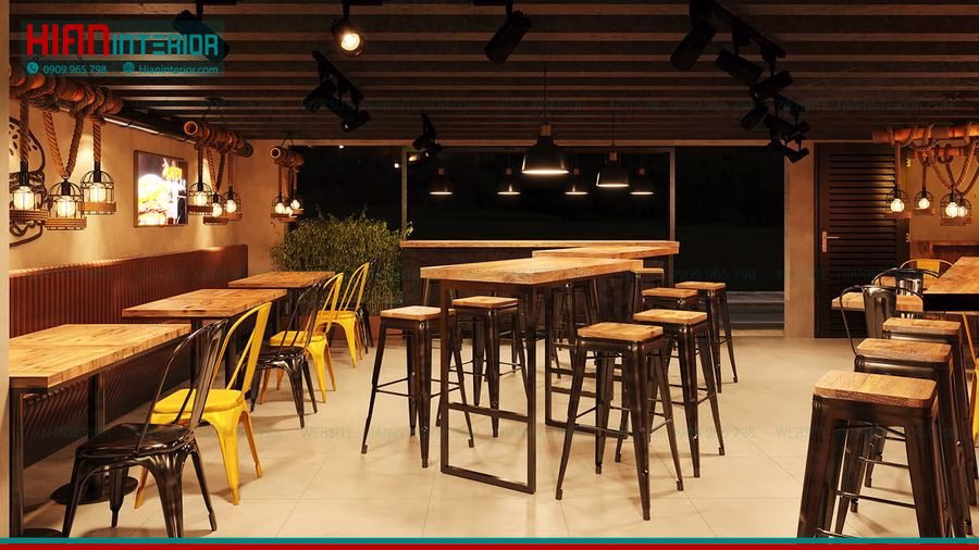 Thiết Kế Nội Thất Quán Thức Ăn Nhanh