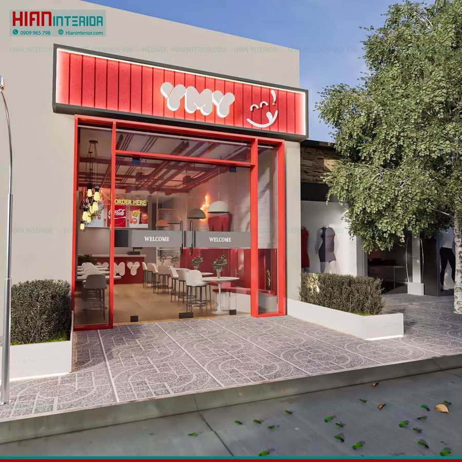 Nội Thất Nhà Hàng Thức Ăn Nhanh Tiện Nghi