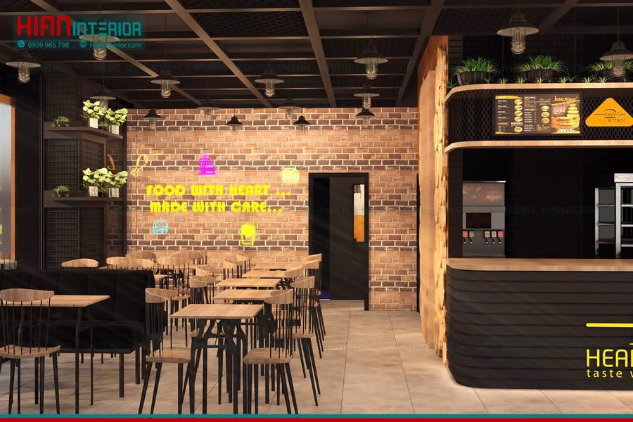 Thiết Kế Quầy Order Thức Ăn Nhanh