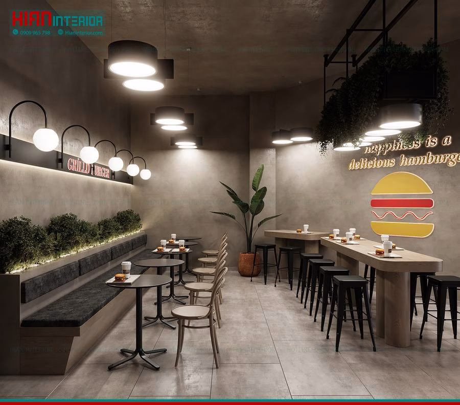 Thiết Kế Khu Bếp Thức Ăn Nhanh