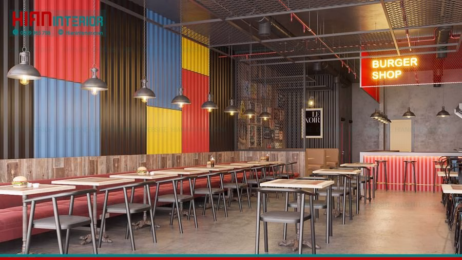 Khu Bếp Fast Food Hiện Đại