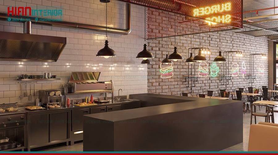Khu Bếp Fast Food Hiện Đại