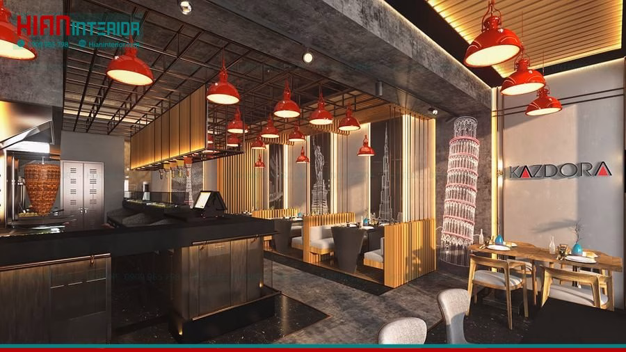 Thi Công Mặt Tiền Nhà Hàng Fast Food