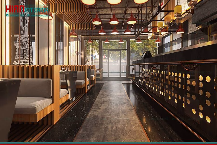 Thi Công Mặt Tiền Nhà Hàng Fast Food