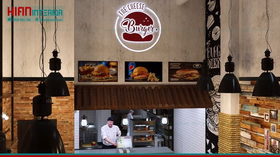 Mẫu Nhà Hàng Burger Đẹp