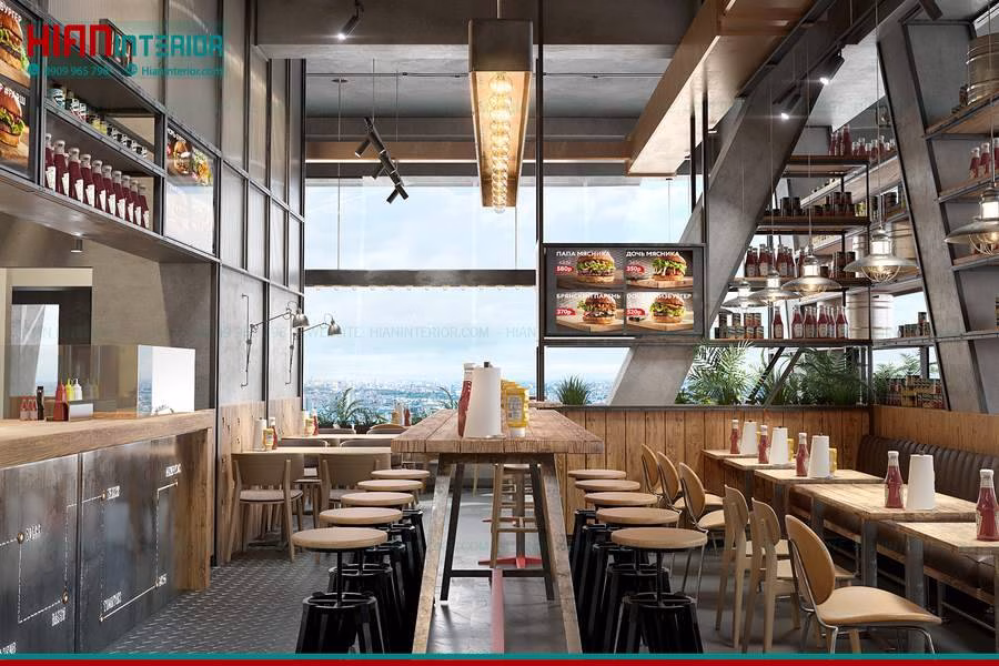 Nhà Hàng Burger Hiện Đại