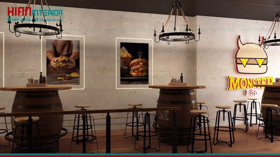 Mẫu Quán Burger Đẹp