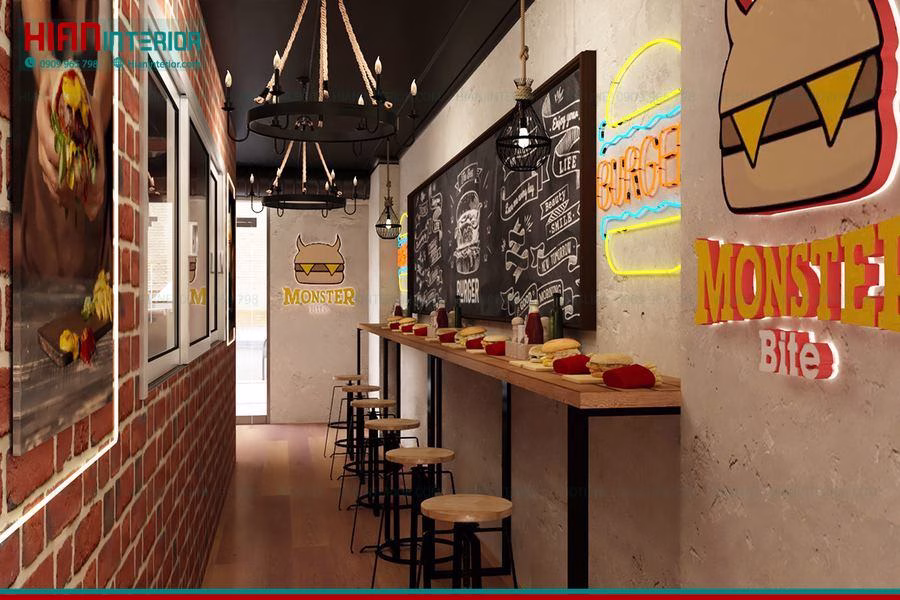 Mẫu Quán Burger Đẹp
