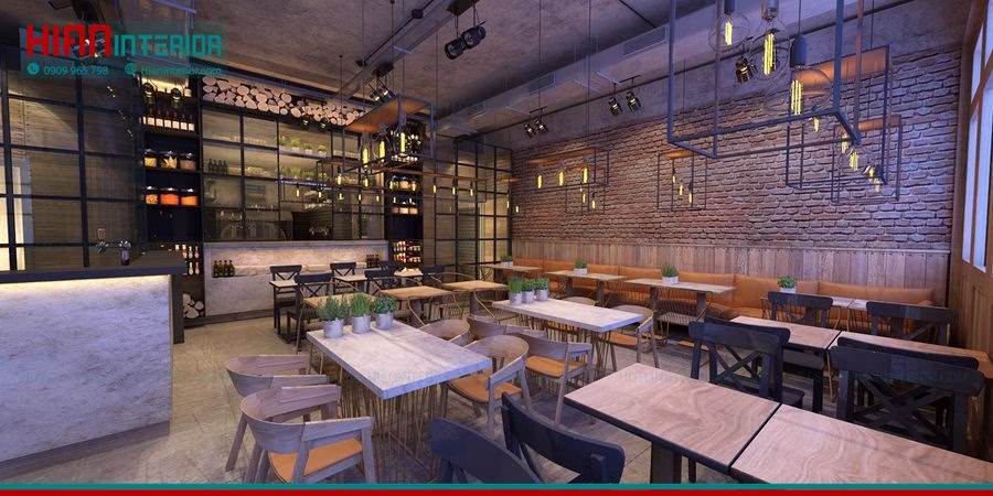 Thiết Kế Nhà Hàng Thức Ăn Nhanh Nhỏ