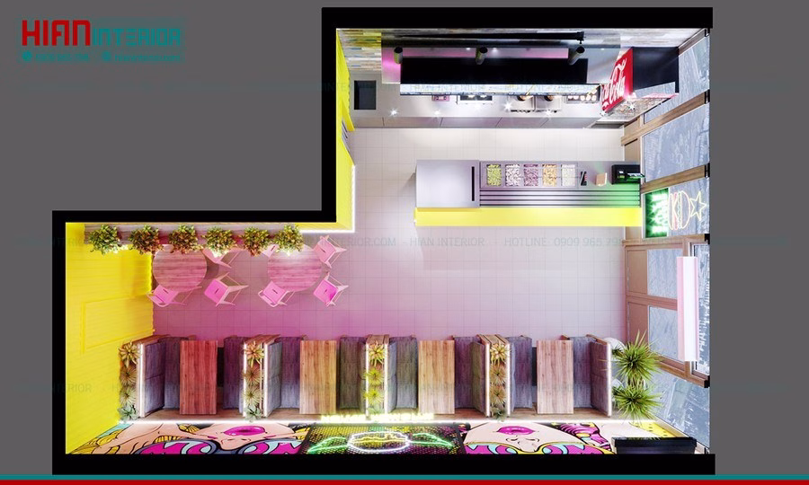 Thiết Kế Nhà Hàng Thức Ăn Nhanh Khu Dân Cư