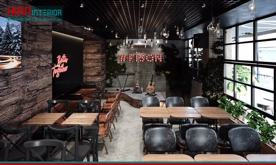 Quán Bar Phong Cách Industrial