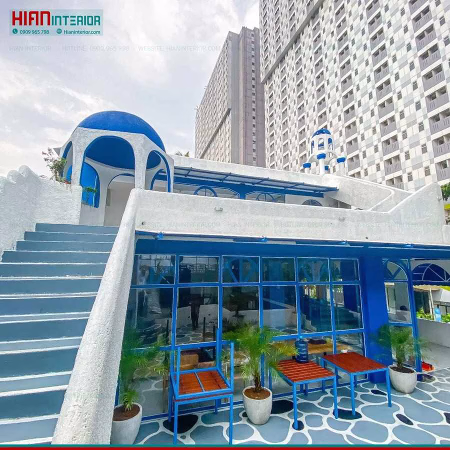 Quán Cafe Địa Trung Hải Sang Trọng