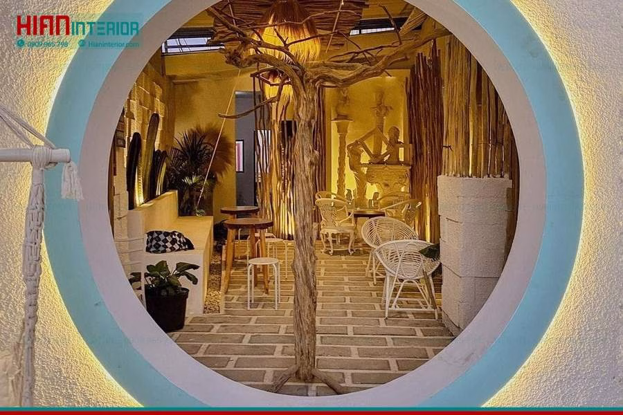 Quán Cafe Địa Trung Hải Đơn Giản