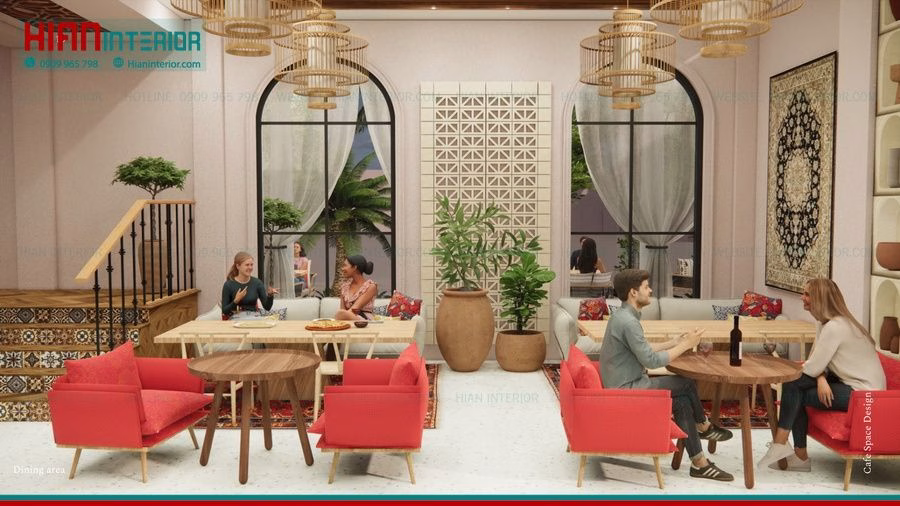Quán Cafe Địa Trung Hải Sân Vườn