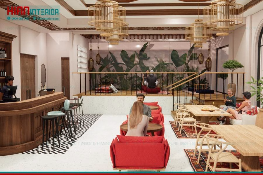 Quán Cafe Địa Trung Hải Sân Vườn