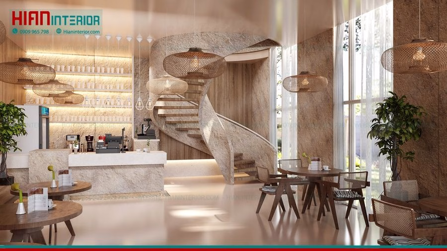 Quán Cafe Địa Trung Hải 2 Tầng