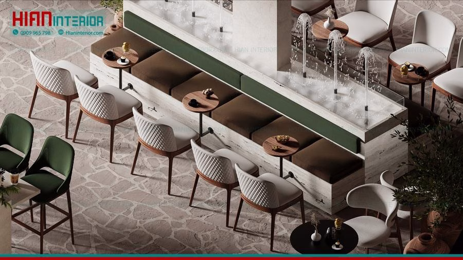 Quán Cafe Địa Trung Hải Mặt Tiền