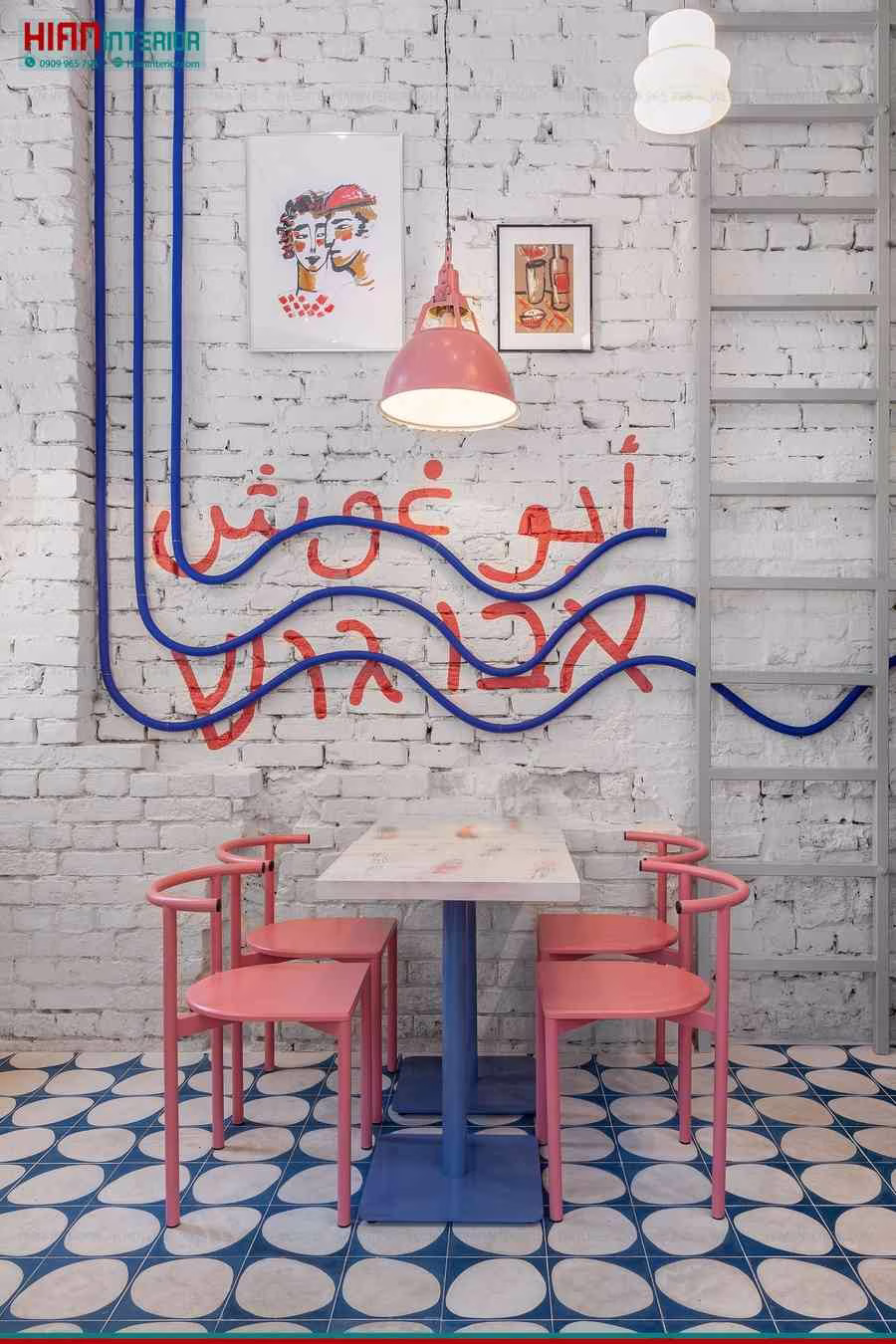 Quán Cafe Địa Trung Hải Nhỏ Đẹp